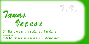 tamas vetesi business card